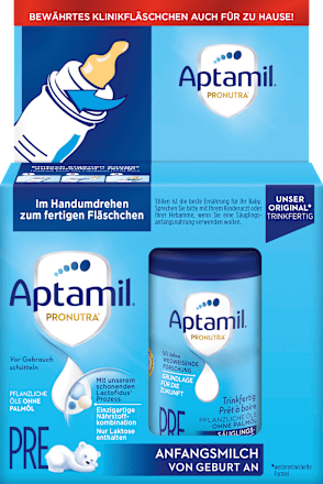Anfangsmilch Pronutra Pre trinkfertig von Geburt an, 2x90 ml Aptamil