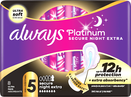 Damski nočni vložki Platinum Secure Extra always