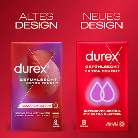 Kondome Gefühlsecht Extra Feucht, Breite 56mm Durex
