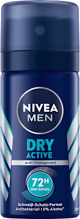 Antitranspirant Deospray Dry Active, Reisegröße NIVEA MEN