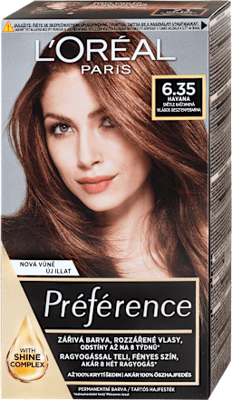 barva na vlasy Havane světlá kaštanová 6.35/A3 L'ORÉAL PARiS PRÉFÉRENCE