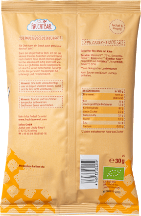 Kindersnack Knusper-Stäbchen Mais & Käse, ab 12 Monaten FruchtBar