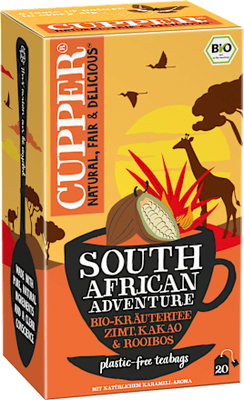 Kräutertee "South African Adventure" mit Zimt, Kakao & Rooibos (20 Beutel) Cupper