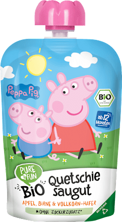 Bio sadna kašica Pujsa Pepa - jabolko, hruška, ovseni kosmiči PURE & FUN