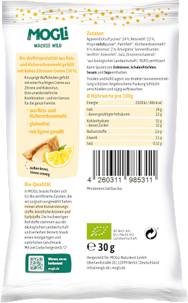 Kinderkekse Zitronen Creme Ecken mit Kokos, ab 3 Jahren MOGLi