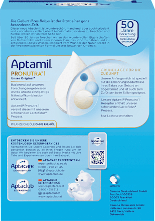Anfangsmilch 1 Pronutra von Geburt an Aptamil