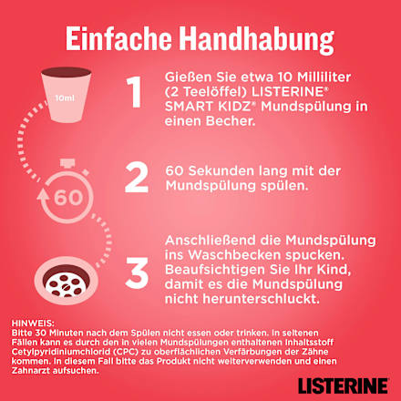Mundspülung Junior Smart Kidz ab 6 Jahren Listerine