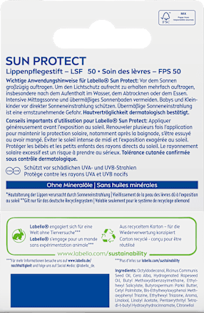 Lippenpflegestift sun protect LSF 50+ Labello
