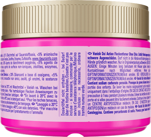 Fleckenentferner Pulver Oxi Action Pink Vanish