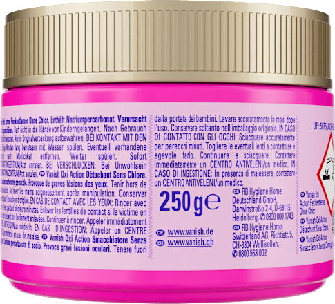 Fleckenentferner Pulver Oxi Action Pink Vanish