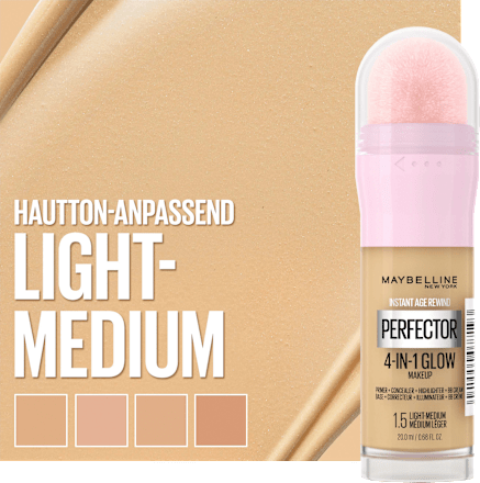 Foundation Instant Perfector Glow 4in1, 1,5 Light Medium MAYBELLINE NEW YORK