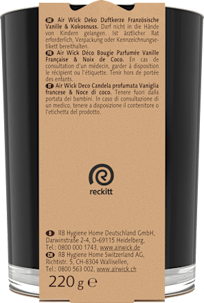 Duftkerze im Glas Französische Vanille & Kokosnuss 220 g AirWick