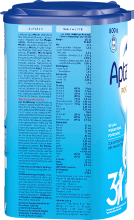 Folgemilch 3 Pronutra ab dem 10. Monat Aptamil