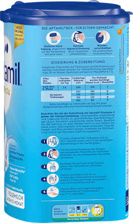 Folgemilch 3 Pronutra ab dem 10. Monat Aptamil