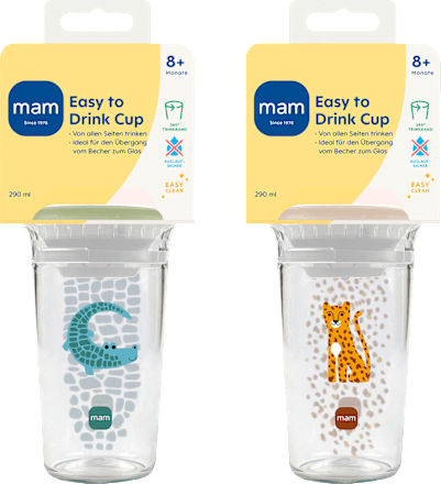 Trinklernbecher Easy to Drink Cup Krokodil/Tiger 290 ml  mam
