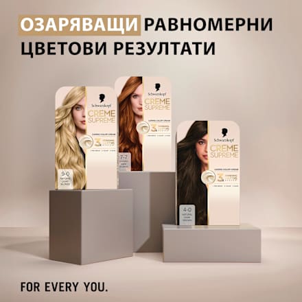 Боя за коса Creme Supreme - Nr. 9-0  Естествено светло русо Schwarzkopf CREME SUPREME