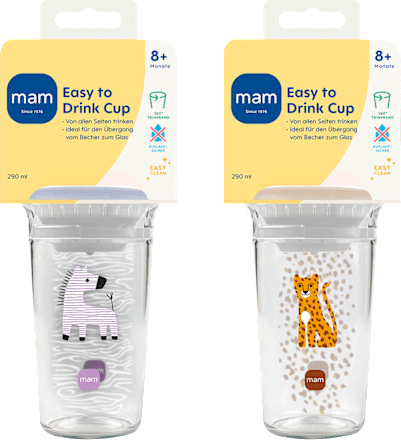 Trinklernbecher Easy to Drink Cup Zebra/Tiger 290 ml  mam