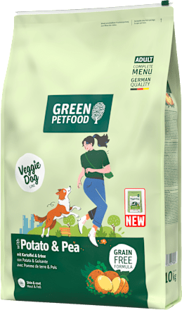 Trockenfutter Hund mit Kartoffel & Erbse, veggie Green Petfood
