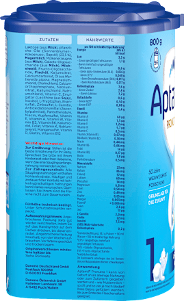 Anfangsmilch 1 Pronutra von Geburt an Aptamil