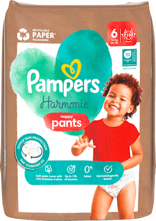 Bugyipelenka, 15 kg felett, 6-os méret Pampers Harmonie