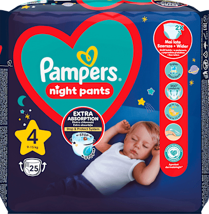 Night Pants, éjszakai bugyipelenka 9-15kg Pampers
