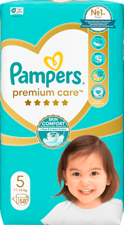Premium Care pelene, junior, vel 5 (11 - 16 kg) Pampers Premium Care