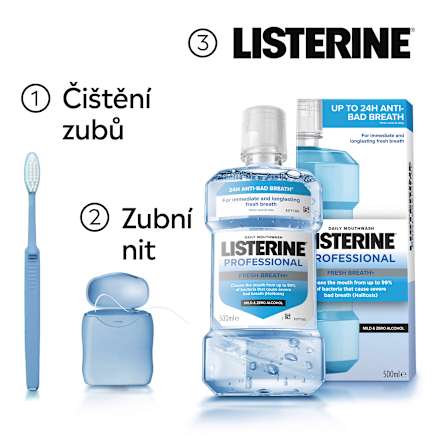 ústní voda Fresh Breath+ Listerine