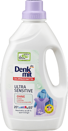 Prací gél na farebnú bielizeň Ultra Sensitive Denkmit