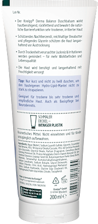 Duschgel beruhigender Balsam Derma Balance  Kneipp