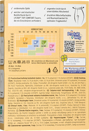 Hodvábne matné pančuchové nohavice 20 DEN, čierne, 42-44 Fascino