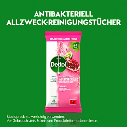 Allzwecktücher Granatapfel & Limette Dettol