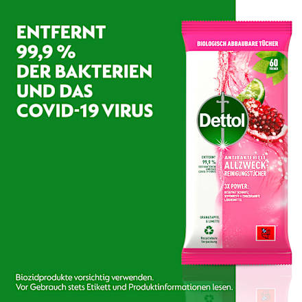 Allzwecktücher Granatapfel & Limette Dettol