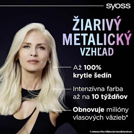 Farba na vlasy Metallic Collection Permanent Color - 12-53 perleťovo platinový syoss