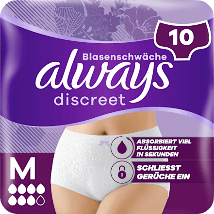 discreet Pants Inkontinenz, Gr. M always