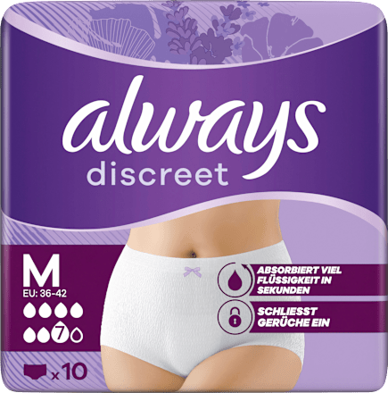 discreet Pants Inkontinenz, Gr. M always