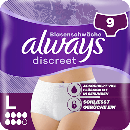 discreet Pants Inkontinenz Gr. L always