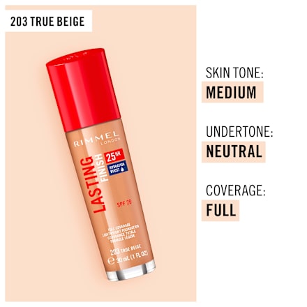 Podkład LASTING FINISH 203  RIMMEL LONDON