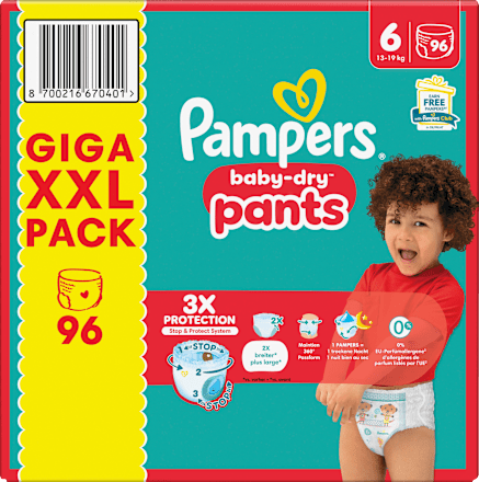 Windeln Baby Pants Baby Dry Gr. 6 Extra Large (13-19 kg) Giga Pack Pampers