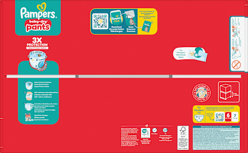Windeln Baby Pants Baby Dry Gr. 6 Extra Large (13-19 kg) Giga Pack Pampers