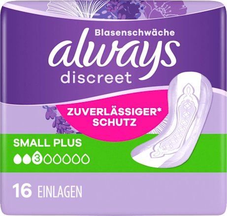 discreet Einlagen Inkontinenz Small Plus always