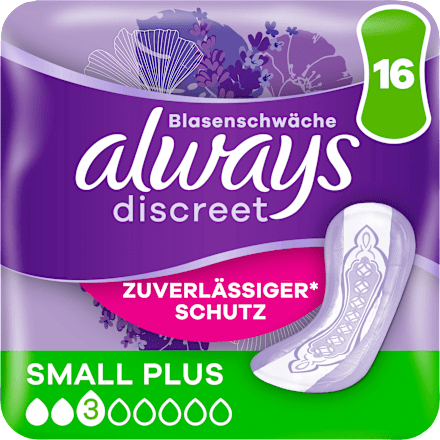 discreet Einlagen Inkontinenz Small Plus always