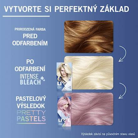 Farba na vlasy pretty pastels Ultra Brights - P123 ružovozlatá Schwarzkopf LIVE