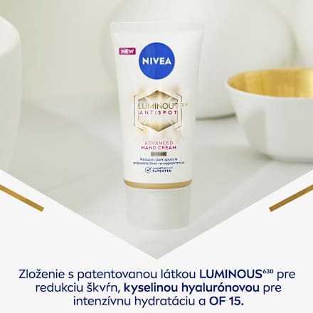Krém na ruky proti pigmentovým škvrnám Luminous 630° s OF 15 NIVEA