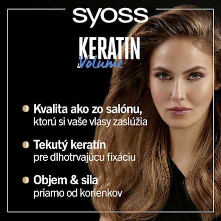 Sprej na ochranu vlasov pred teplom Keratin Volume syoss