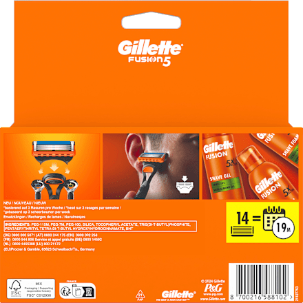 Rasierklingen Fusion5 Gillette