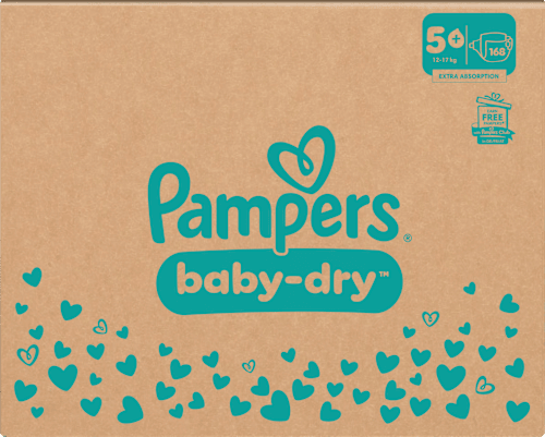 Windeln Baby Dry Gr. 5+ Junior Plus (12-17 kg) Monatsbox Pampers