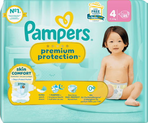 Windeln Premium Protection Gr. 4 Maxi (9-14 kg) Pampers