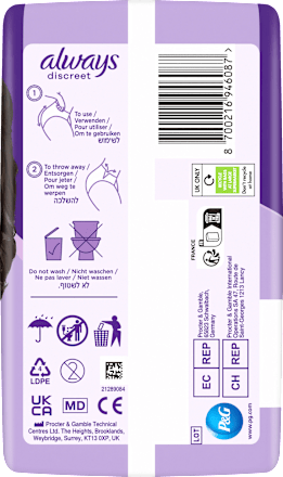 discreet Pants Inkontinenz Wochenbett, Gr. S/M always