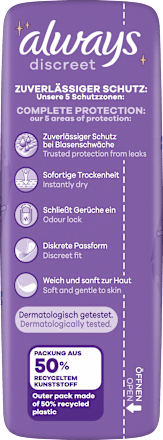 discreet Einlagen Inkontinenz Ultimate Nacht always
