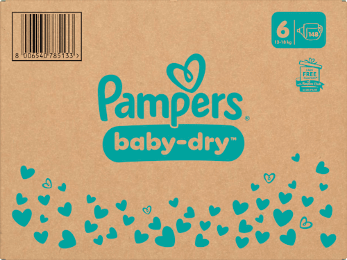 Windeln Baby Dry Gr. 6 XL (13-18 kg) Monatsbox Pampers